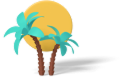SunSet Vector Image